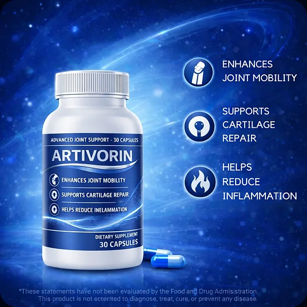 Artivorin product panel showing the three label claims